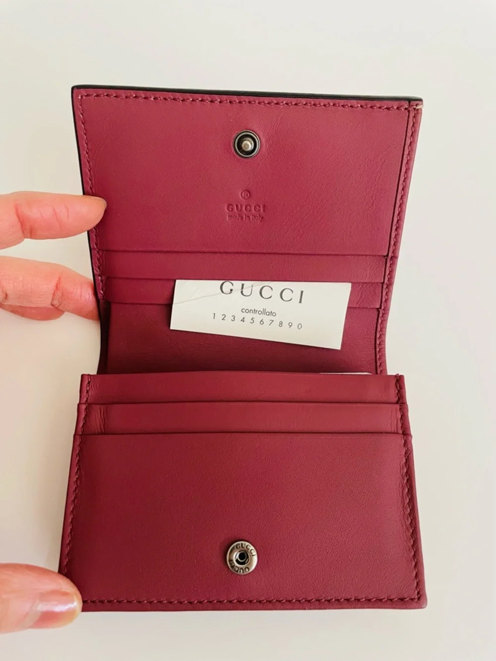 Gucci Beige GG Supreme Monogram Blooms Small Wallet with Pink Floral Print - Picture 6 of 12